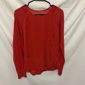 Lululemon long sleeve pink with mesh.